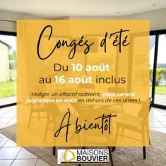 Fermeture pour congés d'été 