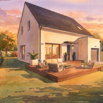 Terrain viabilisé + maison neuve à Besné (44)