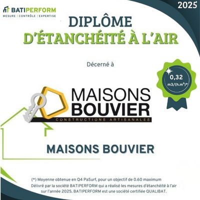 diplôme d'étanchéité maisons bouvier 2025
