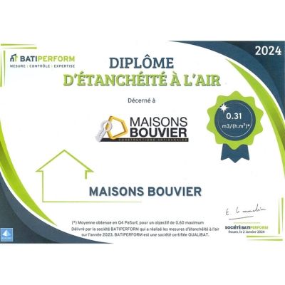 MAISONS BOUVIER EST DIPLÔMÉE ! 