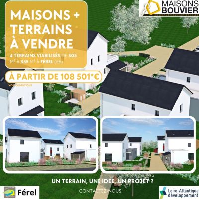 Terrains + maisons à vendre à Férel (56) par Maisons Bouvier