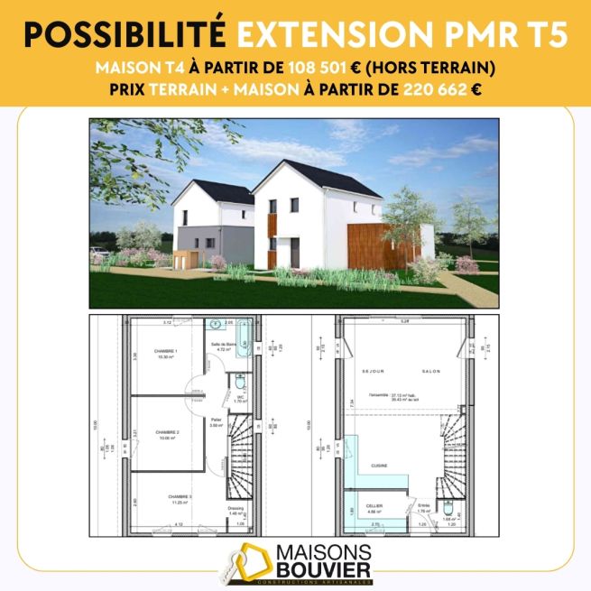 terrain + maison à vendre à Férel 56 par maisons bouvier