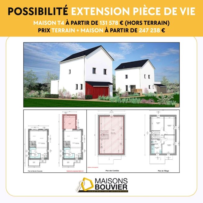 terrain + maison à vendre à férel 56