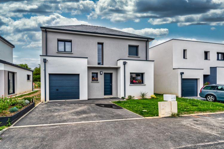 Maisons Bouvier, lotissement, saint nazaire, construction 44, façade bicolore